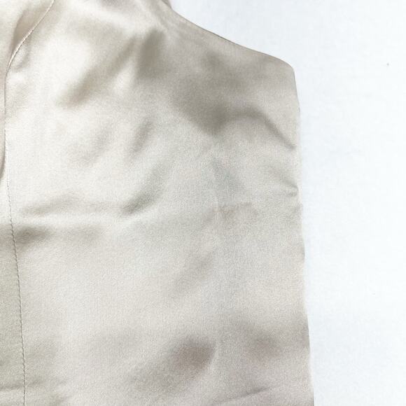 Vtg Adrianna Papell Shell Tank Tunic 100% silk sleeveless Beige Women's Medium - Picture 9 of 16